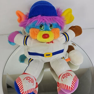 Vintage Peluche POPPLES Sportif Baseball MATTEL 1986 #44